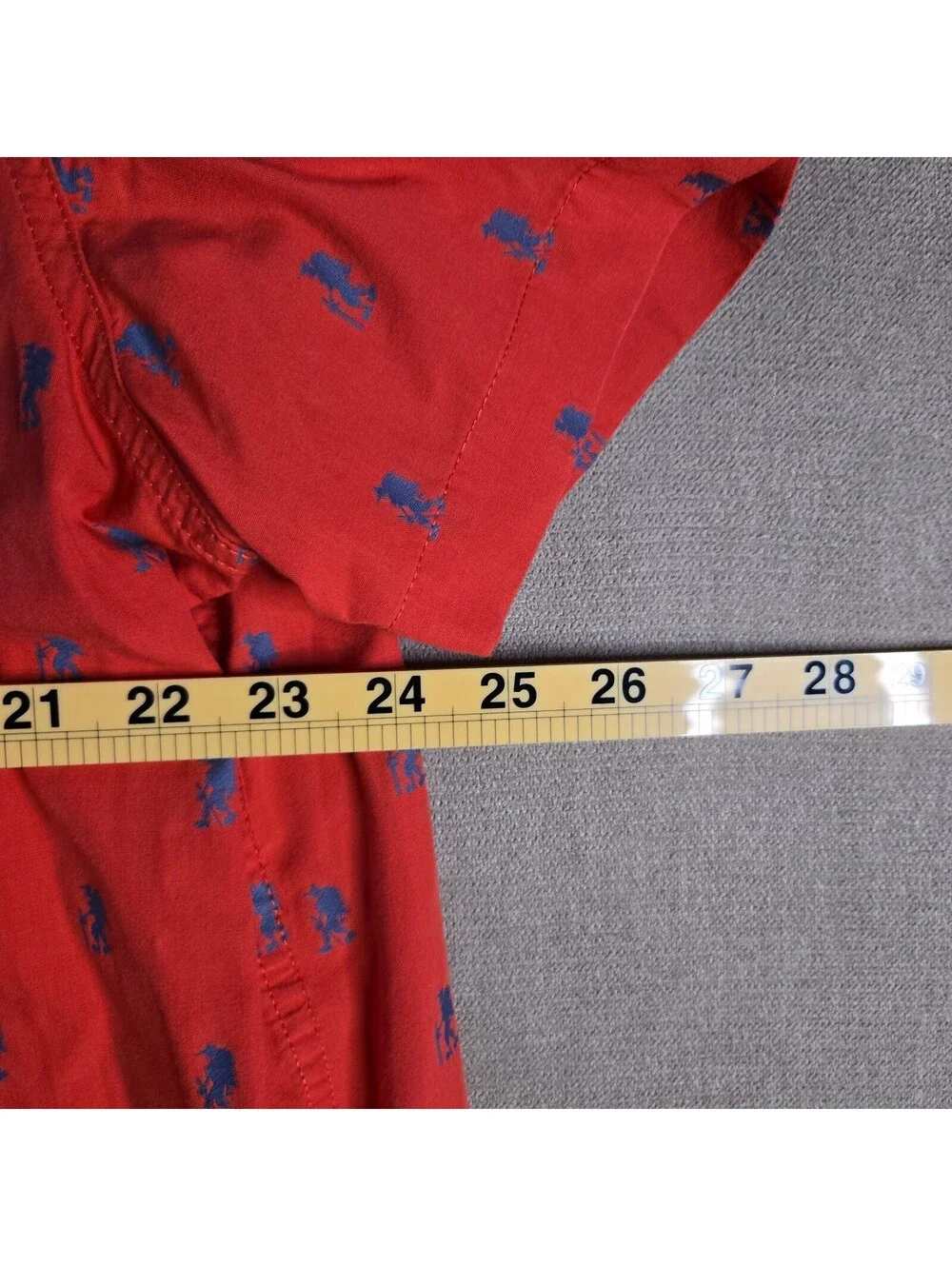 North Face Shirt Mens Medium Red All Over Print Lightweight Hiking Camp Cotton